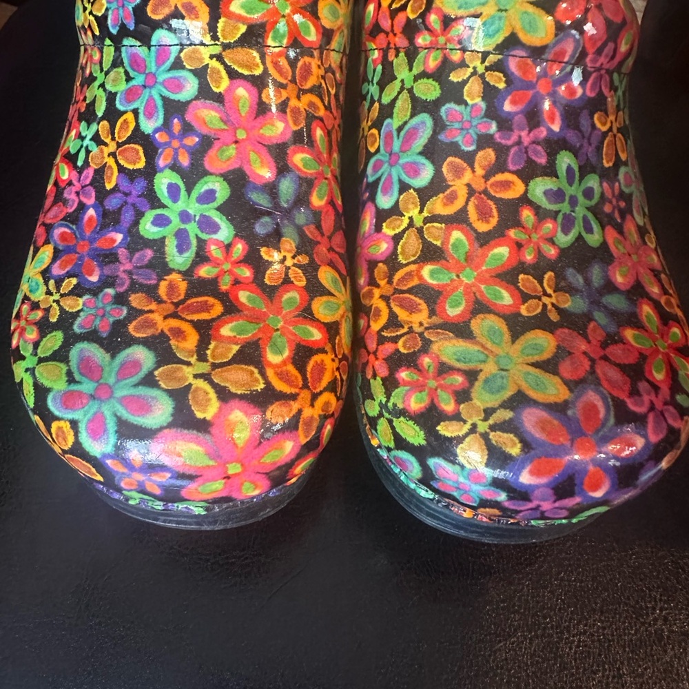 Dansko Flower Power Multicolor Floral Clogs